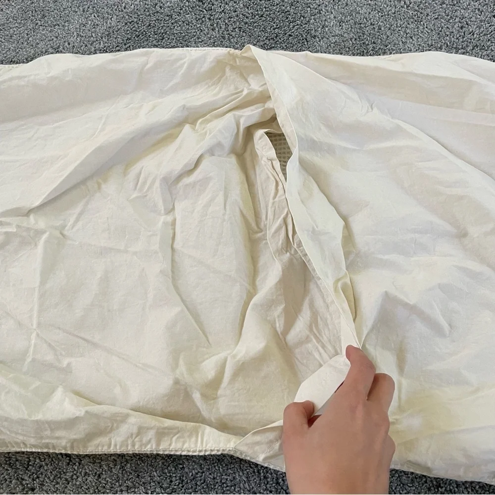 Parachute white waffle knit extra long sham pillow covers set of two